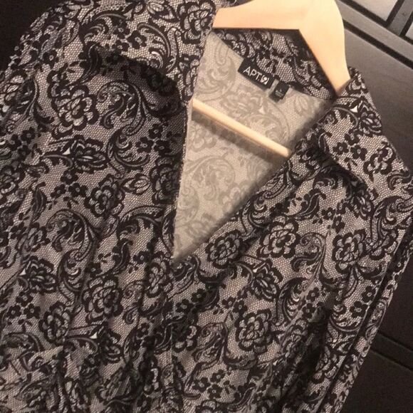 APT 9 Lace Look Cross Front Blouse - Size Large - Picture 1 of 8